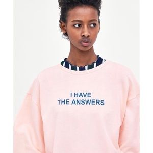 Zara Cropped Crew neck